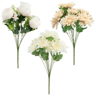 B&M Large Flower Bunch - Cream