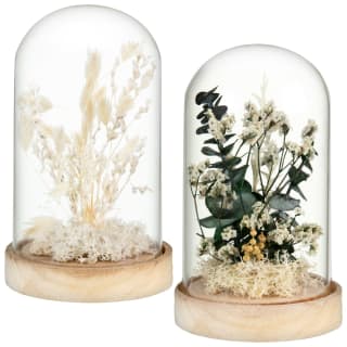 B&M Floral Decoration In Glass - Green