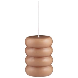 B&M Ribbed Pillar Candle - Brown