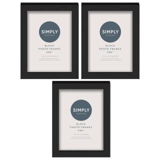  Simply Everyday 4 X 6" Block Frames 3pk - Black