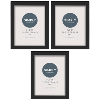  Simply Everyday 5 X 7" Block Frames 3pk - Black