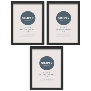  Simply Everyday A4 Block Frames 3pk - Black