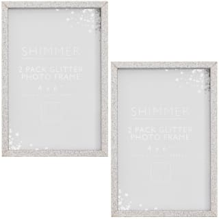B&M Glitter Photo Frames 4 X 6" 2pk