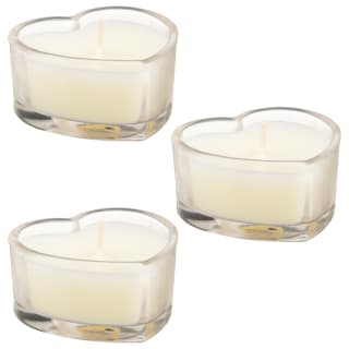  Heart Candles 3pk