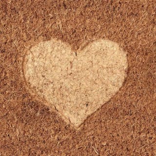 B&M Embossed Coir Step Mat - Hearts