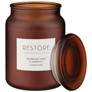 B&M Large Spa Scented Candle - Amber - Restore