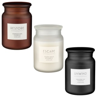 B&M Large Spa Scented Candle - Black - Unwind