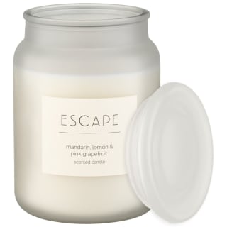 B&M Large Spa Scented Candle - White - Escape