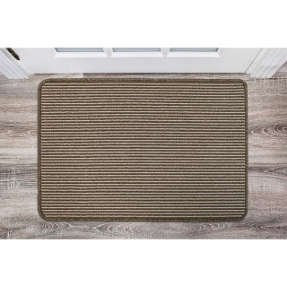 B&M Loop Washable Doormat 50 X 75cm - Natural Stripe