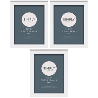  Simply Everyday 5 X 7" Block Frames 3pk - White