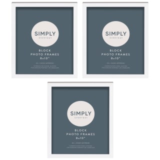  Simply Everyday 8 X 10" Block Frames 3pk - White