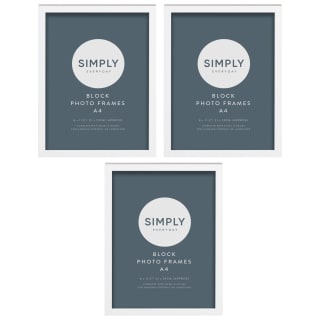  Simply Everyday A4 Block Frames 3pk - White