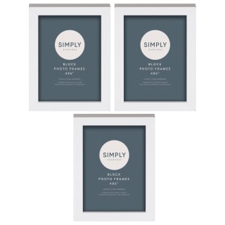  Simply Everyday 4 X 6" Block Frames 3pk - White