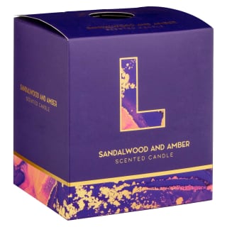 B&M Alphabet Candle (Assorted) - Sandalwood & Amber