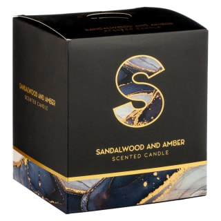 B&M Alphabet Candle (Assorted) - Sandalwood & Amber