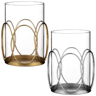 B&M Glass Candle Holder - Gold