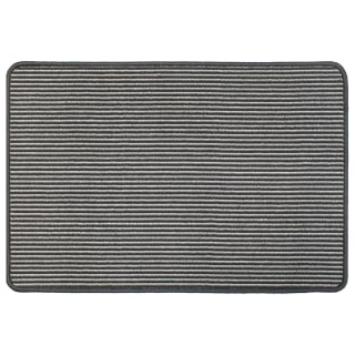 B&M Loop Washable Doormat 50 X 75cm - Grey Stripe