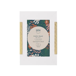 B&M Strip Photo Frame 5 X 7" - White & Gold