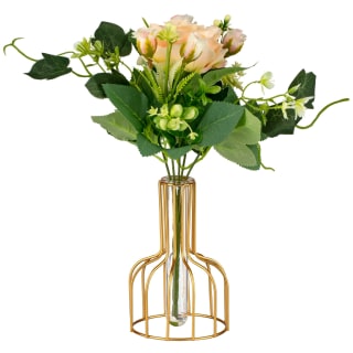 B&M Pink Flowers In Wire Planter
