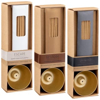 B&M Escape Incense Sticks & Holder - Mandarin, Lemon, Pink Grapefruit