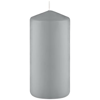  Grey Pillar Candles 4pk