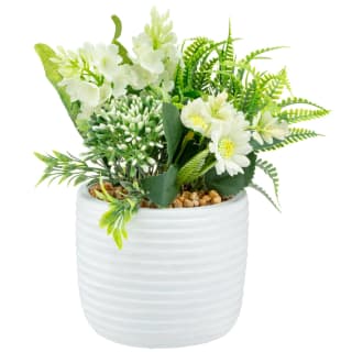Bloom Mixed Flowers In Pot - White