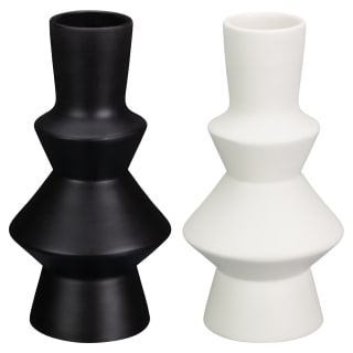 B&M Small Shaped Vase - White