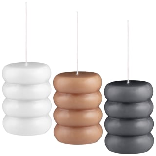 B&M Ribbed Pillar Candle - Brown