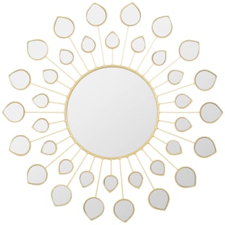 B&M Gold Mirrored Petal Mirror