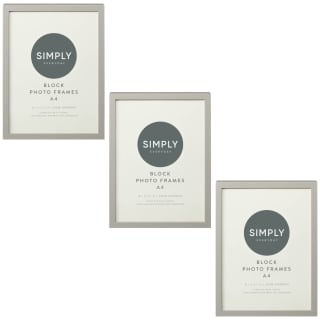  Simply Everyday A4 Block Frames 3pk - Grey